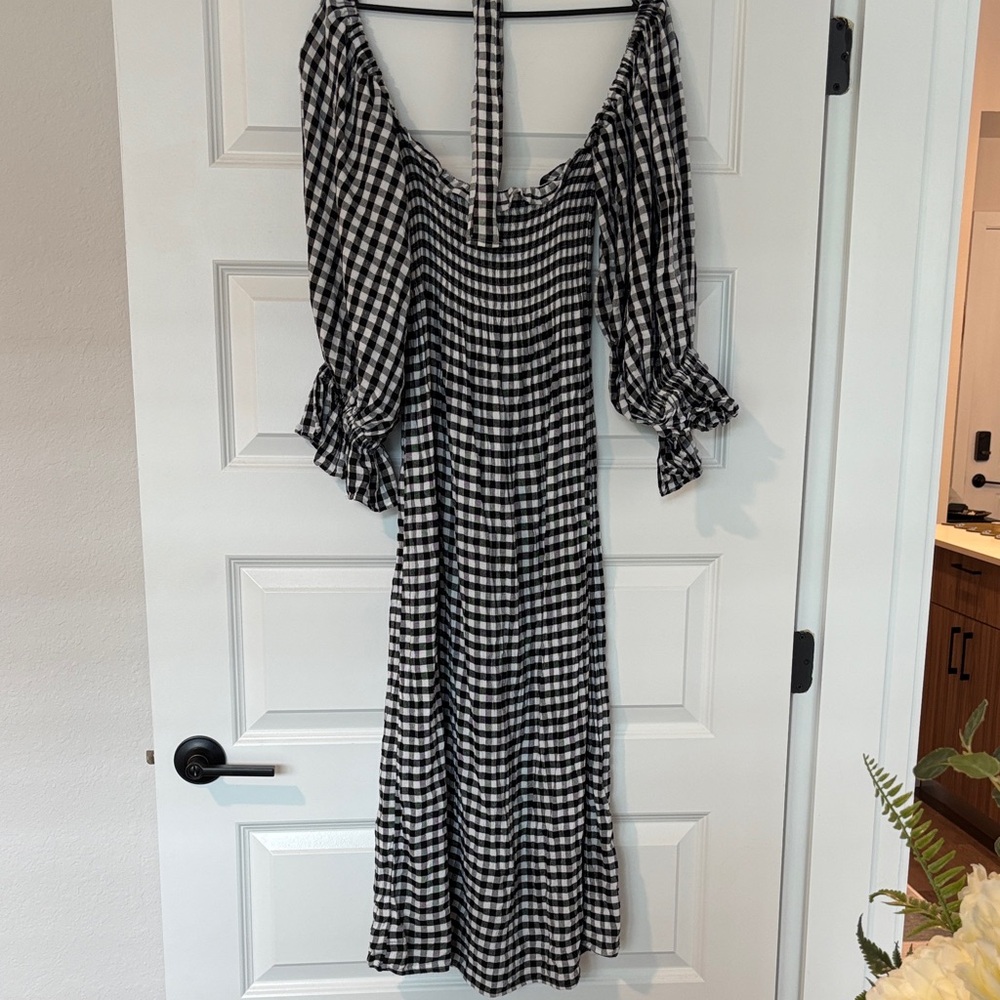 Sleeper Atlanta Black and White Gingham Dress